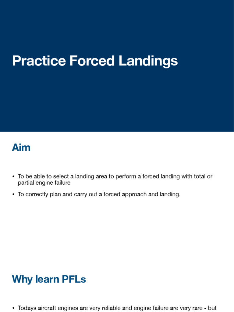 Practice Forced Landings | PDF | Aircraft | Aerodynamics