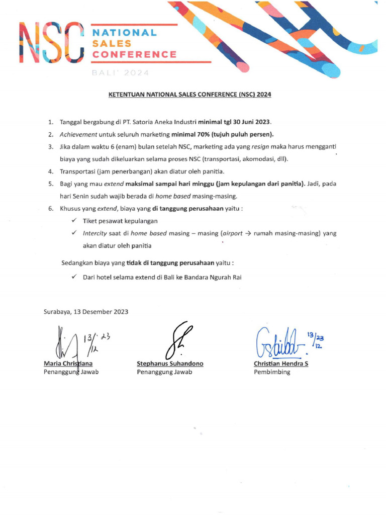 Ketentuan NSC 2024 PDF