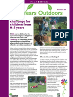 Risk and Challenge for Children from 0-5 Years: Outdoor Learning and Play