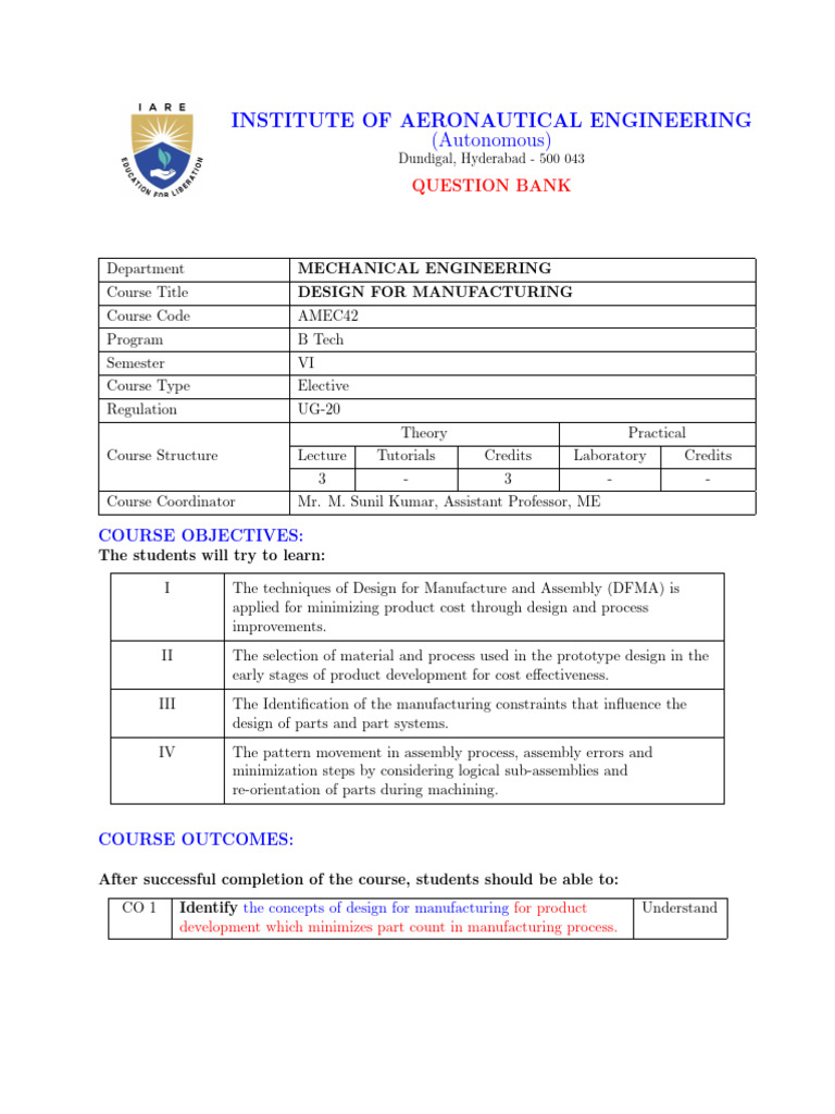 Dfma Pdf Methodology Casting