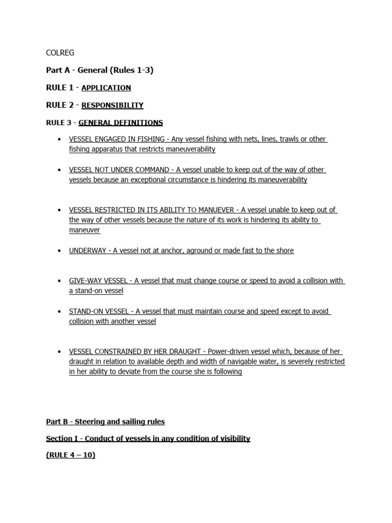 COLREG | PDF