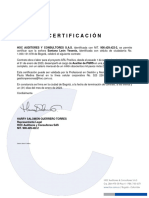 Certificado Laboral Hoc Auditores y Consultores