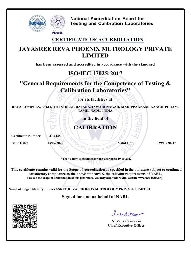 1.JRPM - NABL Scope & Certificate - Validity - 29.10.2022 | PDF ...