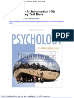 Psychology An Introduction 10th Edition Lahey Test Bank
