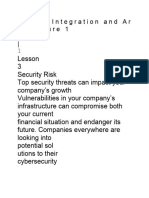 System Integration and Ar Chitecture 1 - 1