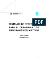 Términos de Referencia Del Proceso RVOE 2021-2022