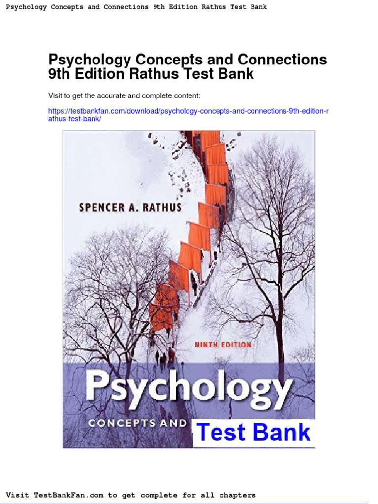 Psychology Concepts and Connections 9th Edition Rathus Test Bank | PDF ...
