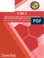 CDI 2 Special Crime Investigation 1 With Simulation On Interrogation and Interview....