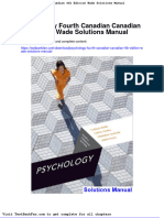 Psychology Fourth Canadian Canadian 4th Edition Wade Solutions Manual