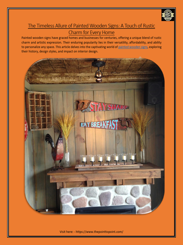 The Timeless Allure of Painted Wooden Signs: A Touch of Rustic Charm For Every Home  PDF 