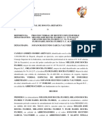Demanda Restitucion de Inmueble Arrendado Miller Rocha