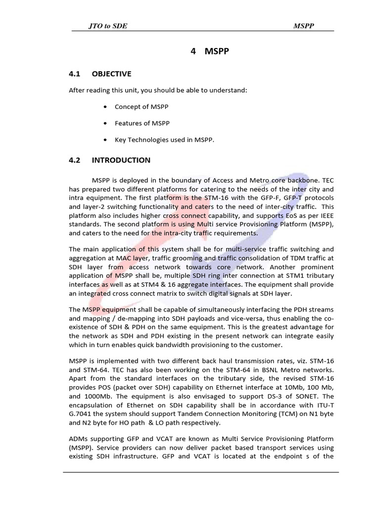 Ch4. MSPP | PDF | Wavelength Division Multiplexing | Computer Network