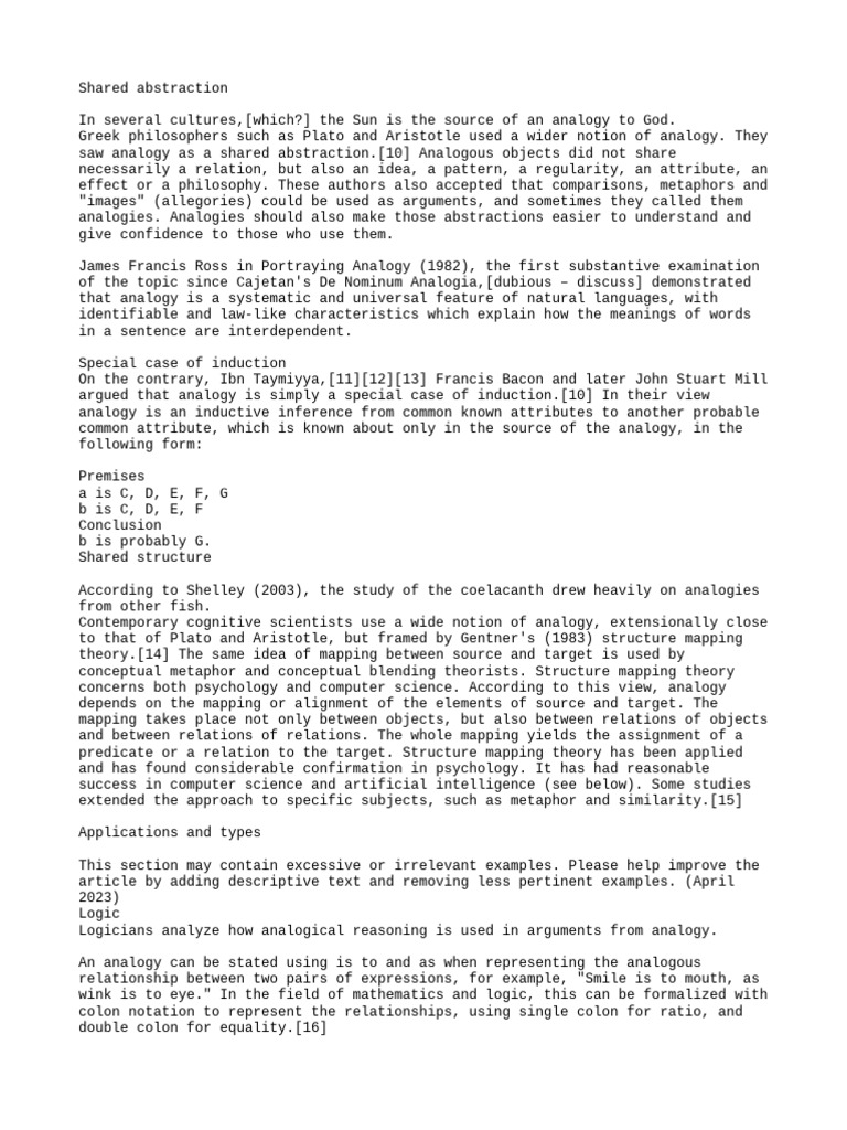 Analogy Pdf Analogy Science