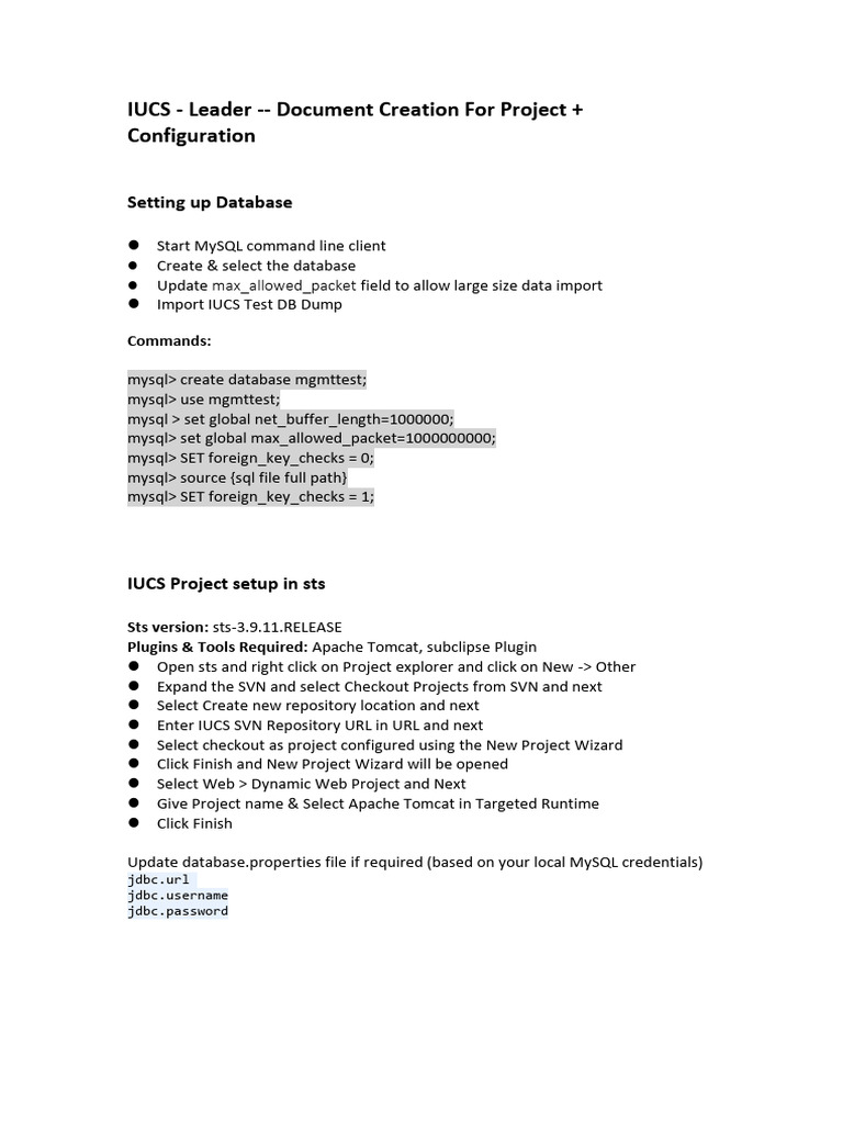 Iucs leader project configuration pdf my sql software repository