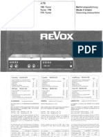 Revox a 76 Owners Manual