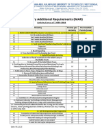 Mandatory Additional Requirements (MAR)