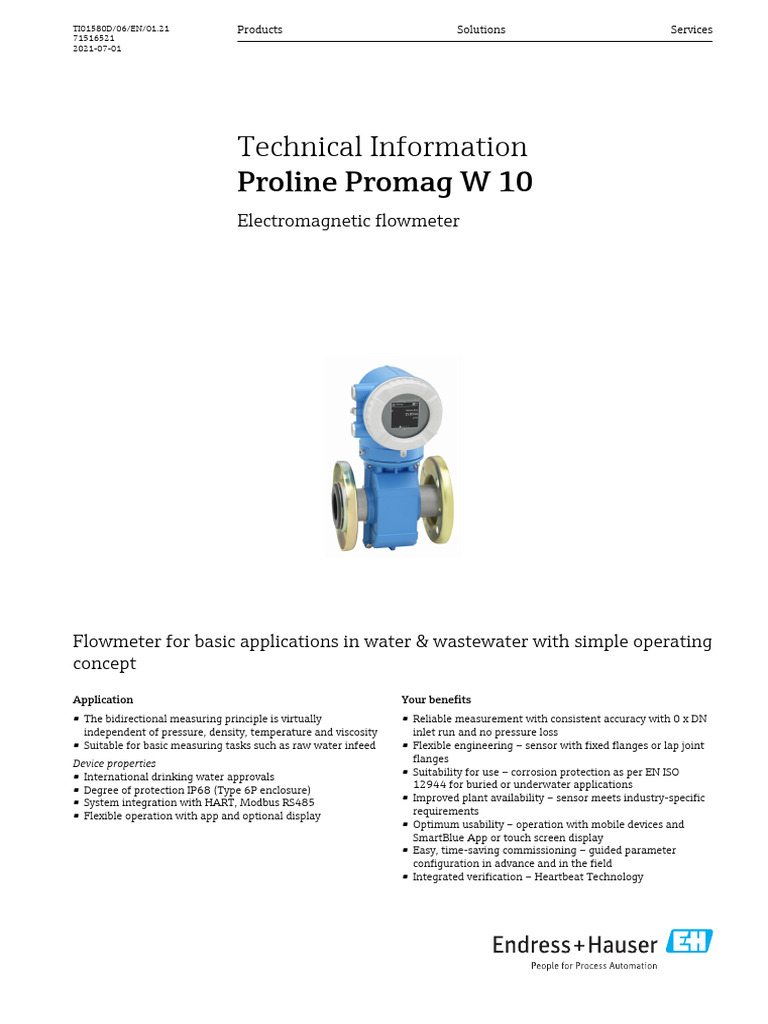 Technical Document W10 | PDF | Bluetooth | Flow Measurement