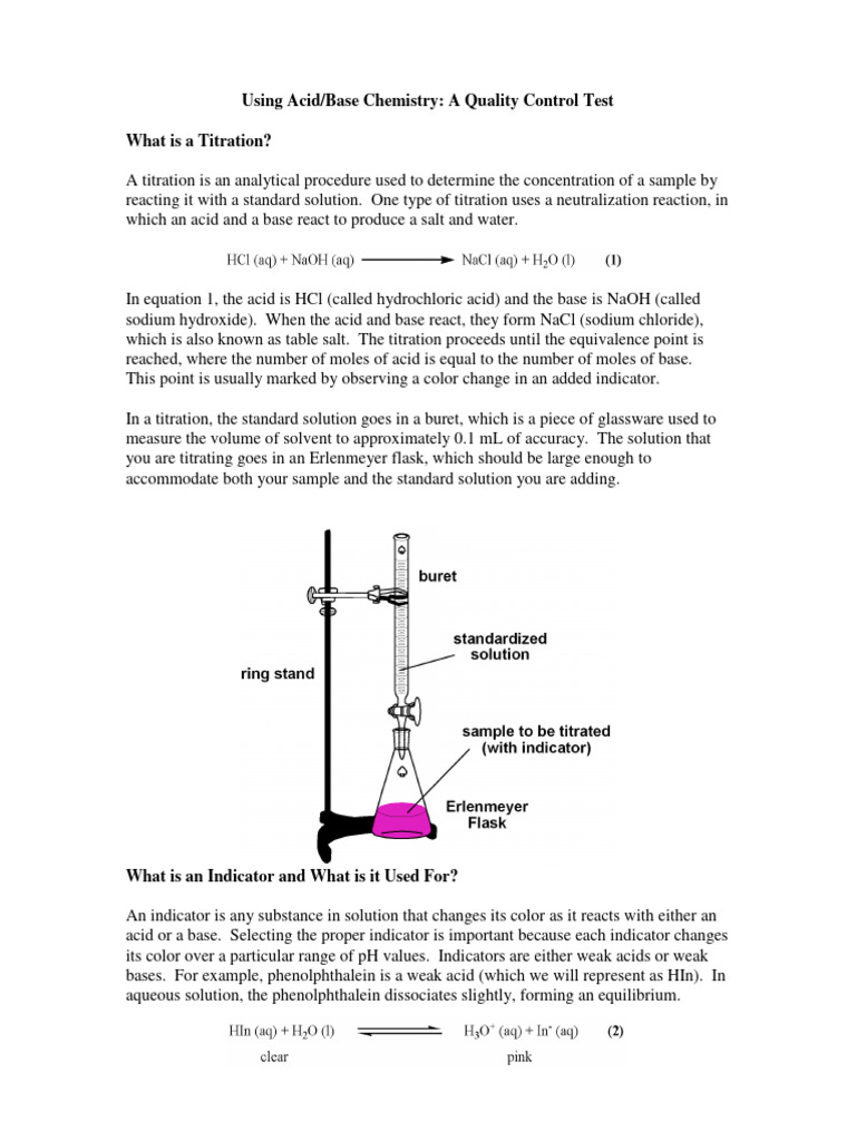 NaOH and HCl Titration Standardization Guide | PDF | Chemistry | Titration