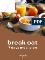 Break Oat Ebook 7 Days Meal Plan