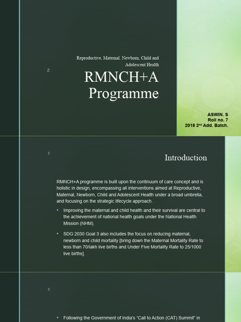RMNCH+A Programme Overview | PDF | Social Science