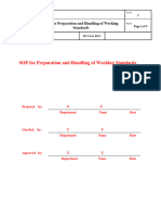 SOP For Preparation and Handling of Working Standards