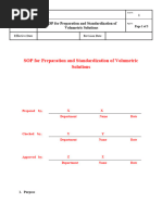 SOP For Preparation and Standardization of Volumetric Solutions