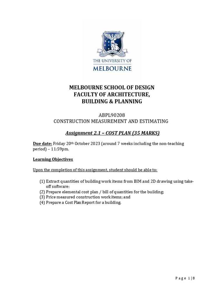 Abpl90208 Assignment+2.1 2023 | PDF | Building Information Modeling