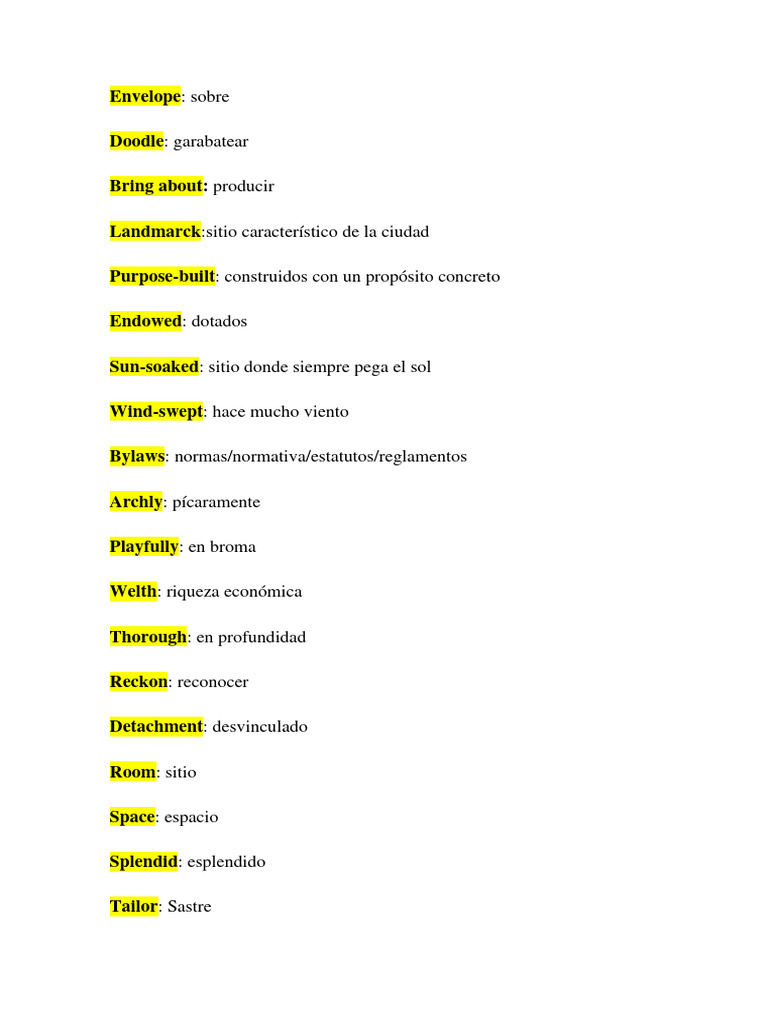 Vocabulario Pdf