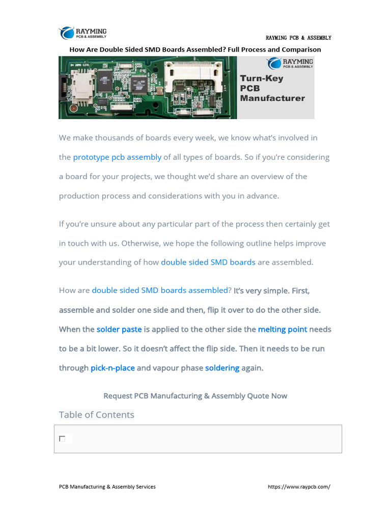 Double-Sided SMD Board Assembly Guide | PDF