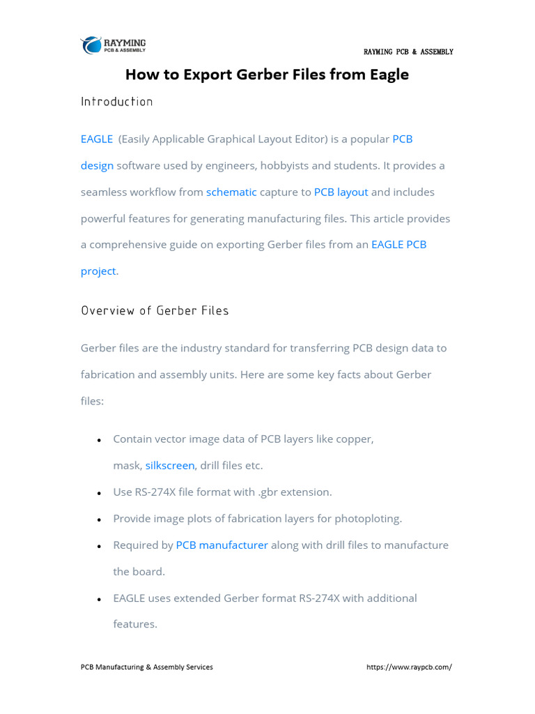 How To Export Gerber Files From Eagle | PDF | Printed Circuit Board