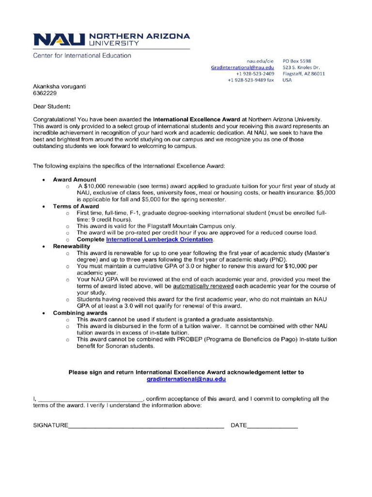 Excellence Award Pdf