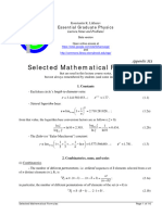 Selected Mathematical Formulas