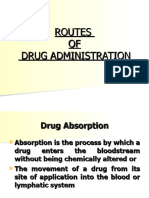 Abs, Dis, Met, Excretion, Routesof Drug Administration