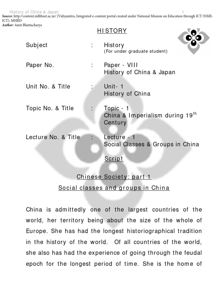 A. Bhattacharya Social Classes & Groups in China PDF
