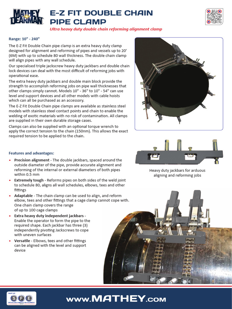 Fit-UP Double Chain Pipe Clamp | PDF | Pipe (Fluid Conveyance) | Tools