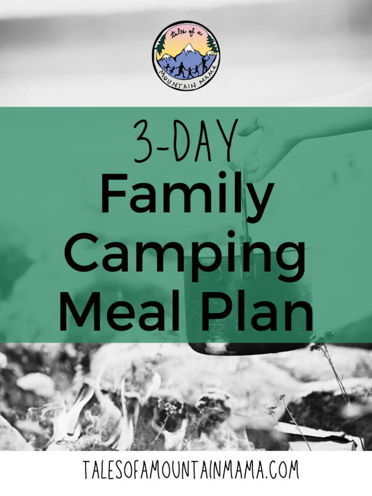 3-Day Camping Menu | PDF | Hamburgers | Burrito