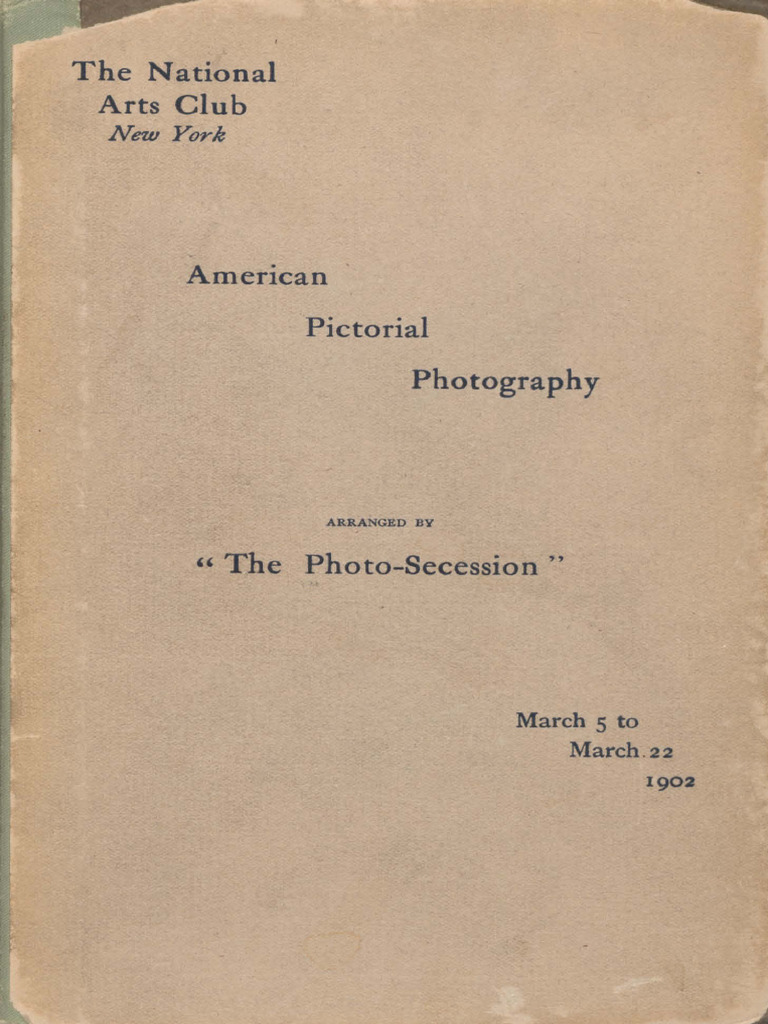 Photo Secession Pictorial Photography PDF