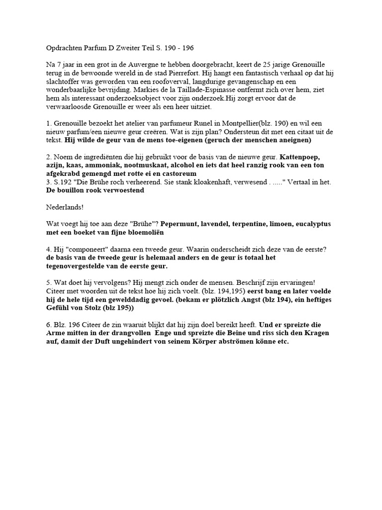 Das Parfum Opdracht D PDF