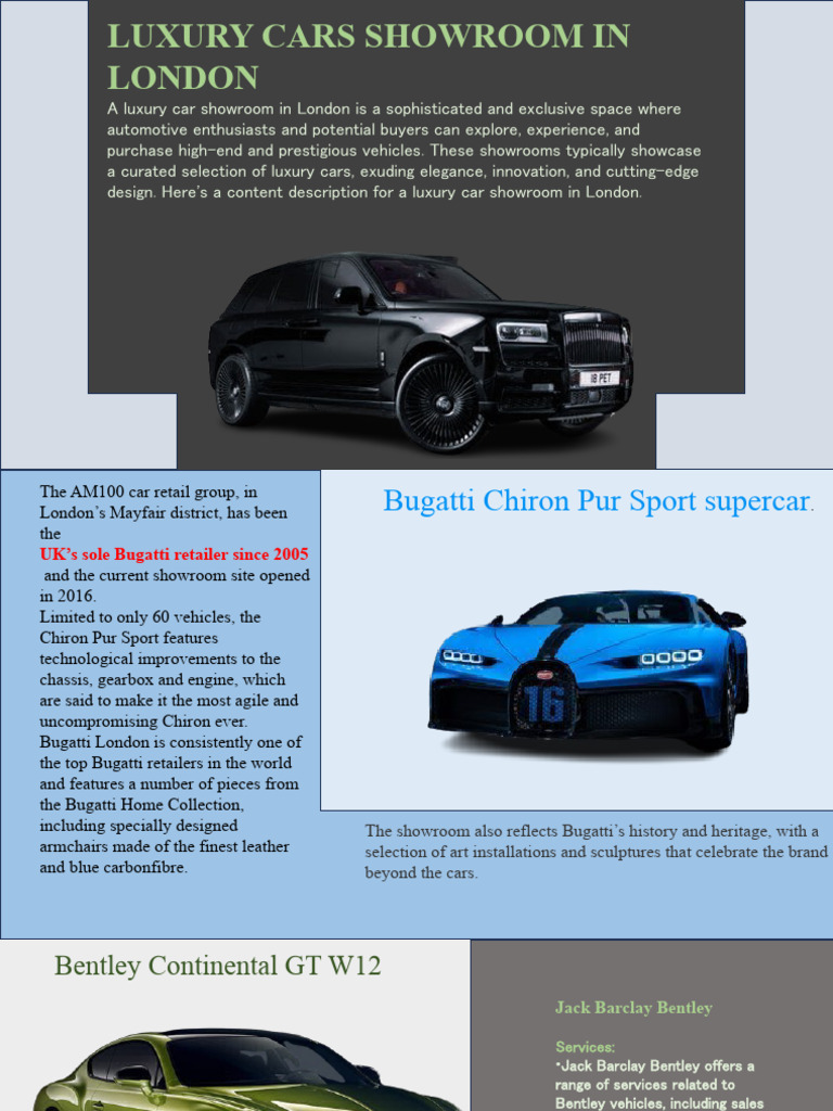 Luxury Cars Showroom In London Pdf Sports Car Manufacturers Motor