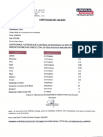 Certificado de Calidad E7018 101C11BR