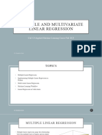 Multiple and Multivariate Linear Regression