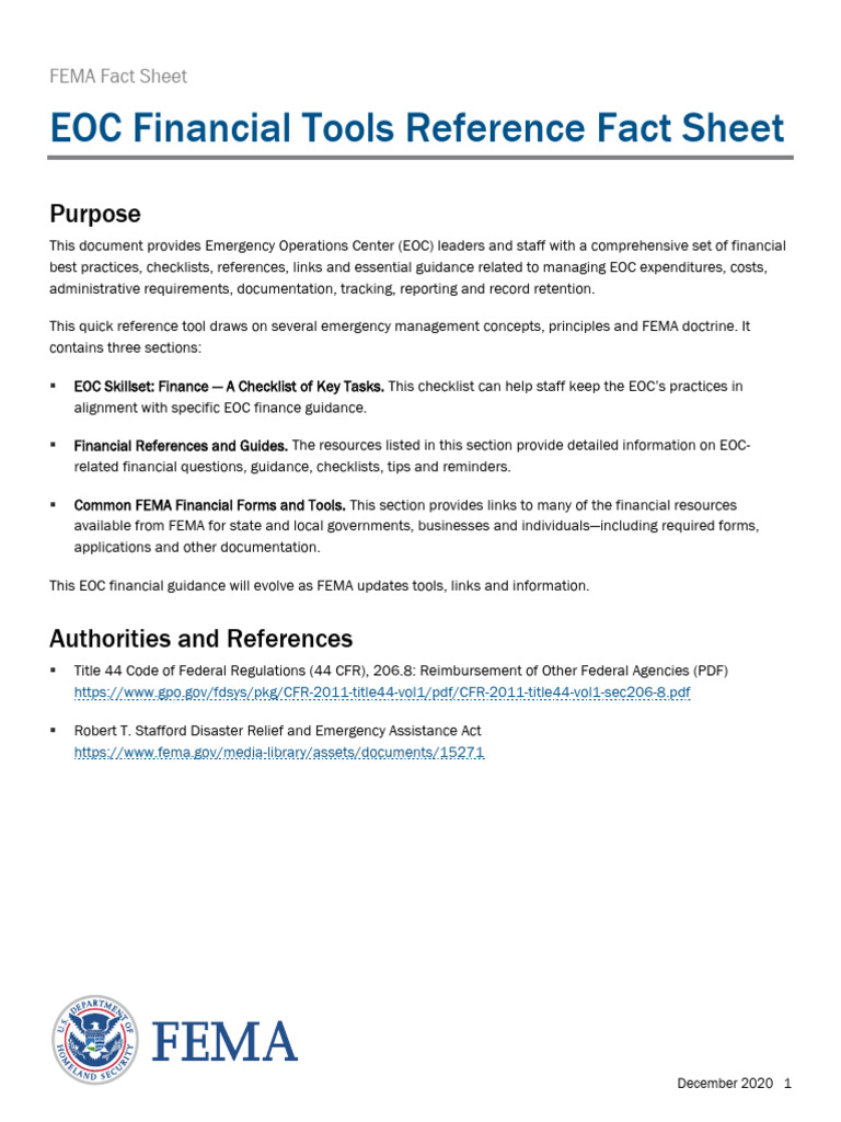 FEMA IS 2200 BASIC EOC FUNCTION visual data 8