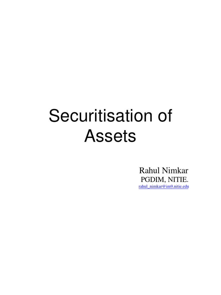 Understanding Asset Securitisation Process | PDF