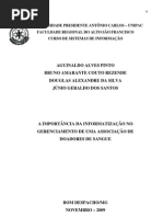 TCC A importancia da informatização no gerenciamento de uma associação de doadores de sangue