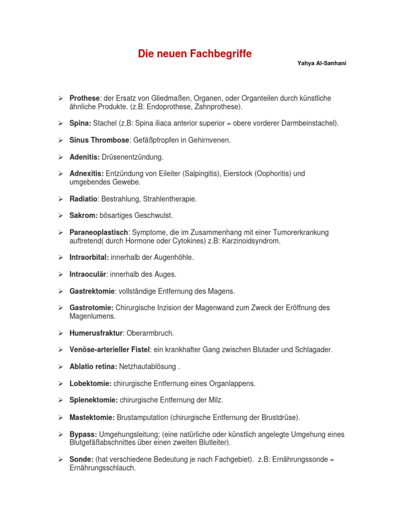 Fachbegriffe Alphabetisch: Fachbegriffe Liste – EKYRO