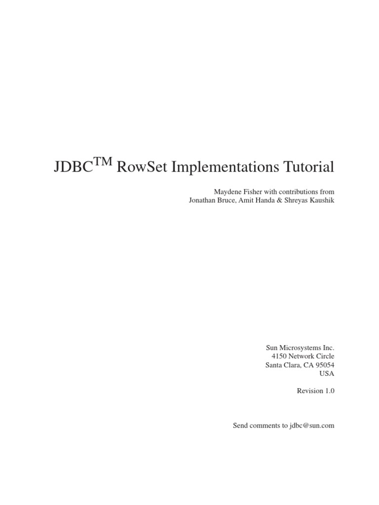 CachedRowSet Implementation Guide | PDF | Parameter (Computer ...