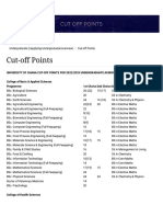 Cut-Off Points - University of Ghana PDF
