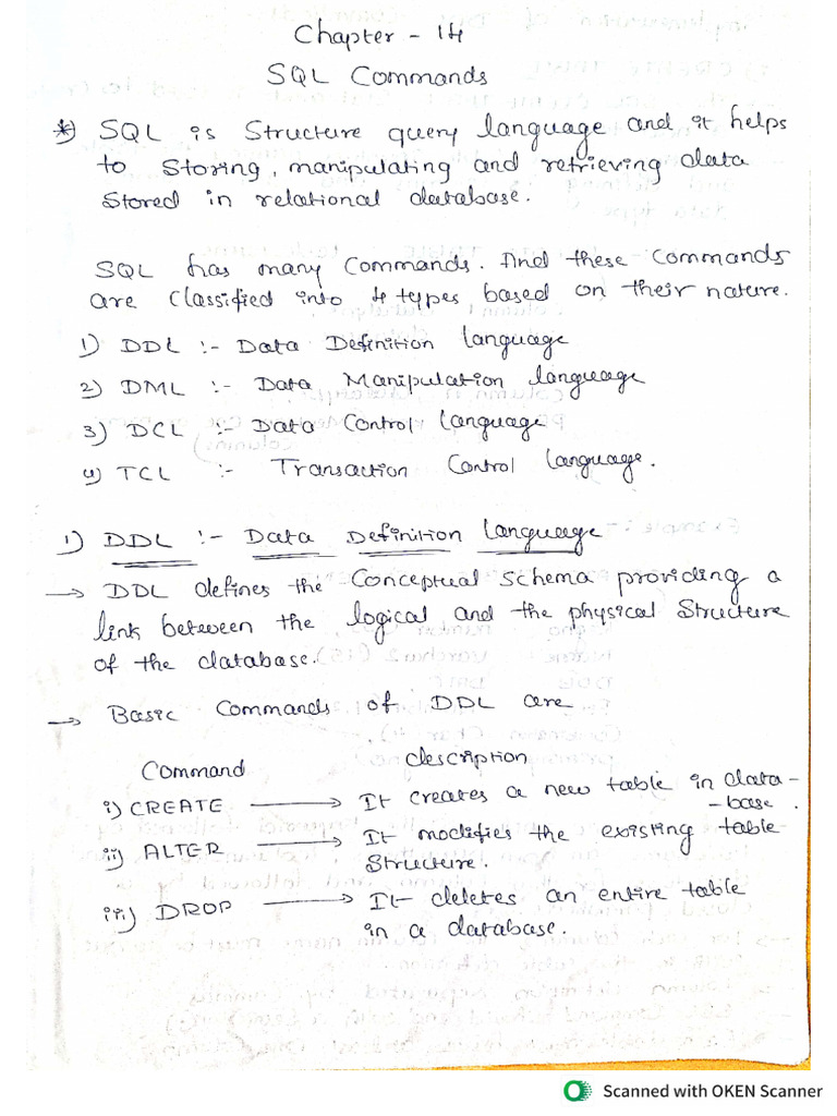 SQL Commands | PDF