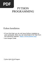 Python Programming