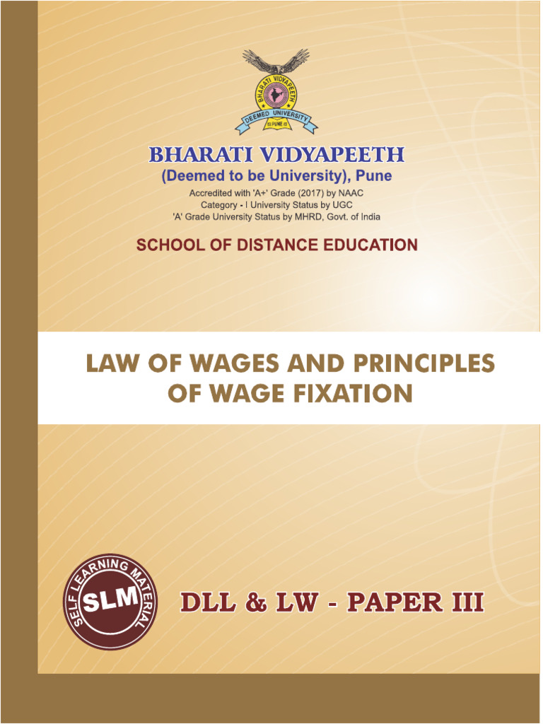 Law of Wages and Principles of Wage Fixation PDF